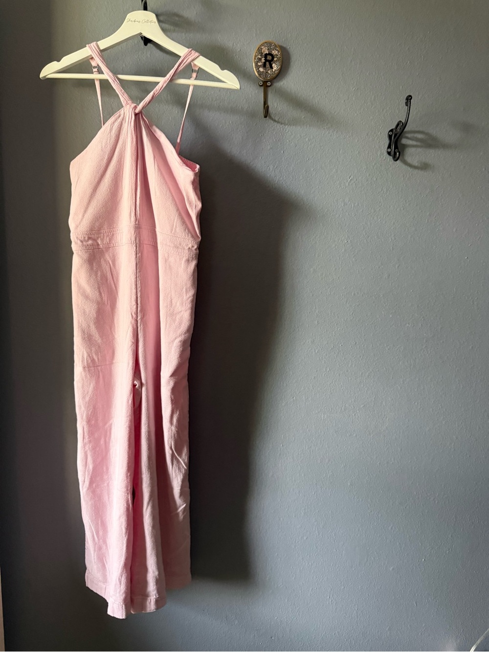 abercrombie kids Light Pink Textured Girls Jumpsuit Romper